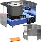 Folding Stove Wind Screen Shield for Portable Stove 10 Folding Panels for Gas Bu