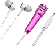 ERINGOGO Mini Microphone for Home Use Lightweight Portable Design for iOS Laptop and Tablet for Music and Ktv Parties Rosy