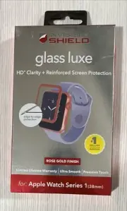 Zagg Invisibleshield Glass Luxe Screen Protector Apple Watch 1 (38mm) Rose Gold