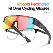 WEST BIKING Sport Cycling Sunglasses Photochromic Myopia Dedicated Goggles Black