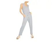 B. New York Women's U-Neck Tank Jumpsuit - Grey