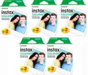 Fujifilm instax SQUARE Instant Film, 5 Twin Packs = 100 Exposures