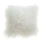 Mongolian Lambswool White Cushion! Top Quality Soft & Luxurious! Great Gift