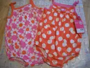 CARTER'S TWO PACK~ SUNSUITS 6 MTH BABY GIRL NWT CUTE!!