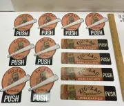 12 (1 dozen) ZIG-ZAG rolling papers cones advertising door plate push/pull Signs