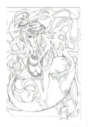 Grimm Fairy Tales #25 Little Mermaid Jay Company B&W Sketch 1/100 Variant NM COA