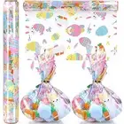 Easter Cellophane Wrap Roll Easter Wrapping Paper Roll 100 ft x 16 Inch 2.5 M...