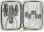 Manicure Set 8 Pcs Stainless Steel Nail Clippers tools Professional Fingernail Cutter Thick Hard Ingrown Toenail Scissors Tools,gray