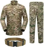 [HANSTRONG GEAR] Men Tactical BDU Combat Uniform Jacket Shirt & Pants Suit for Army Military Airsoft Paintball Hunting Shooting War Game Multicam MC