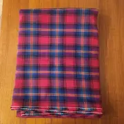 NEW Pendleton RED/BLUE PLAID WOOL FABRIC/Yardage 3.5 YDS 62"Wide