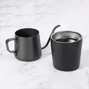 Vacuum InsulatedTravel FlaskKFHJD 250ml Mini Stainless Steel Coffee Pot Double Insulation with Cup Milk Mugs Cup Pots Jug Handle Craft CoffeeLatte Jug