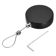 Round Retractable Cable Lock,Remote Control Anti-Lost Rope 600g Black 2pcs