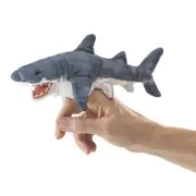 Mini Shark Finger Puppet, Gray, Size