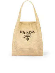 Prada Raffia Tote Bag in Natural