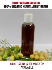 cold pressed organic neem oil 100% pure for skin and herbal formulations