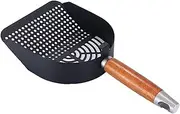 ＡＷＨＡＯ Metal Cat Litter Scoop with Handle for Effective Waste Cleanup, Black
