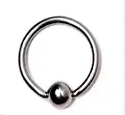 1 - 12g 1/2 5mm Ball Captive Bead Ring VCH surgical steel 316L Preadjusted Labia