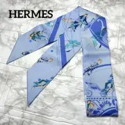 Hermes Twilly Scarf Ribbon Blue