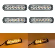 4 x amber/yellow hazard emergency strobe LED lights flash recovery truck van