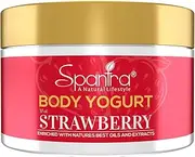 Spantra Strawberry Body Yogurt Fast Absorbing Treats Damp Skin Non Sticky Texture Lightweight Cream Intense Moisturization 250 gm Body Creams Unisex (Pack of 1)