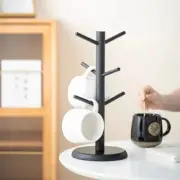 Hanging Display Rack Shelf Wood Coffee Tea Cup Storage Holder Stand