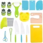 Kids Safe Knife Set -17 Pieces Montessori Kitchen Tools for Toddlers - Kids C...