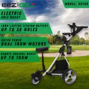 Electric Golf Buggy Golf Trolley Lithium Battery 100m Remote Dual Motor Foldable