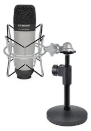 Samson C01 Studio Recording Podcast Microphone+Shock Mount+Weighted Mic Stand