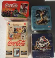 SEALED BOXES VINTAGE NON-SPORT COKE PEPSI MILLER BEER LOT OF 4 C-PICS U GET ALL