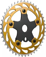 Helix Chainring w/Spider Sprocket 44T 1/8" 110mm BCD 5 Arm Hole Old School BMX, Gold, WFS3067-BO