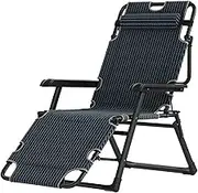 Zero Gravity Lounge Chair, Outdoor Chair Zero Gravity Chair, Patio Lounge Folding Adjustable Chair for Camping, Lawn, Beach, Poolside and Yard Max.200kg Lounge Chair (Color : Breathable Pad, Size :