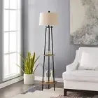 Maxax Floor Lamp with Shelf, Tripod Standing Reading Lamp with Shelves, 3 Way...