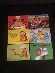 VTG Lot 6 Argus Jim Davis Garfield Cat Postcards Travel Birthday Etc.