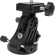 Jiawu Latitude Adjustment Seat, All Metal Latitude Base, 90 Degree Adjustable Aluminum Alloy Equatorial Wedge with 3/8 Inch Thread for Common Tripods, Telescope Accessory