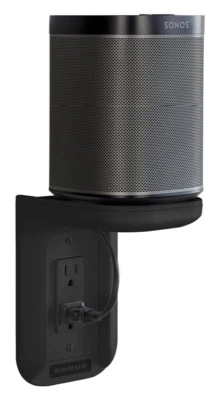 SANUS WSOS1-B1 Outlet Shelf Speaker Holder Stand for Sonos ONE & PLAY:1 - Black