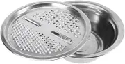 ABOOFAN 1Set Stainless Steel Grater Basin Vegetable Washing Bowl Grater for Kitchen Multi Functional Washbasin for Fruits and Vegetables Easy to Clean Practical