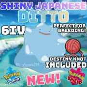 Shiny 6IV Japanese DittoPerfect for breeding!Pokemon Sword & Shield