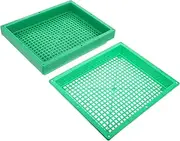 Mipcase 6Pcs Seedling Germination Trays Durable Multi Hole Plant Growing Plates for Indoor and Outdoor Gardening for Mung Bean Peanut and Bean Sprouting