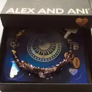 Alex and Ani Glimmer Wrap Bangle Bracelet Metallic Burgundy NWTBC
