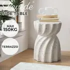 Levede Side Table End Terrazzo Hourglass Waterproof Concrete Stool Stand Outdoor