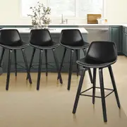4x ALFORDSON Bar Stools Noah Dining Chair All Black