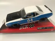 SCX Digital Plymouth Barracuda White and Blue #4 A10048X300