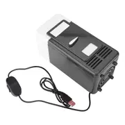 PC USB Mini Refrigerator Fridge Beverage Drink Can Cooler Warmer Black