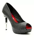NIB Discontinued Too Fast SWITCHBLADE RHINESTONE HEEL Vegan Goth Punk 8