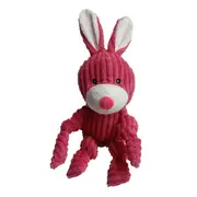 Paw Play 33cm Rabbit Pet Dog Chew Bite Toy Plush Squeak Teething w/ Squeaker