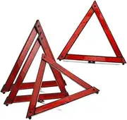 ULTECHNOVO Car Warning Triangle Sign 4pcs Set Reflective Road Sign Emergency Triangle Driveway Reflectors Road Safety Tool