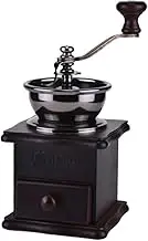 MAGICLULU Manual Coffee Bean Hand Mill Wooden Burr Grain Grinder Classic Vintage Style for Home Use for Coffee Enthusiasts