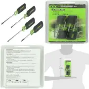 Greenlee 0153-03C Mini-Precision Screwdriver Set, 4 Piece Silver