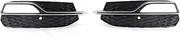 Auto Left Right Front Bumper Fog Light Grille Grill Cover Compatible For Audi A3 Compatible For Sline S3 2014 2015 2016 2017 8V3807681(Black Chrome)