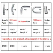 10Pcs Aluminum Straight Pipe 4.00" Diameter Kit Intercooler Turbo Pipe 45 90 180